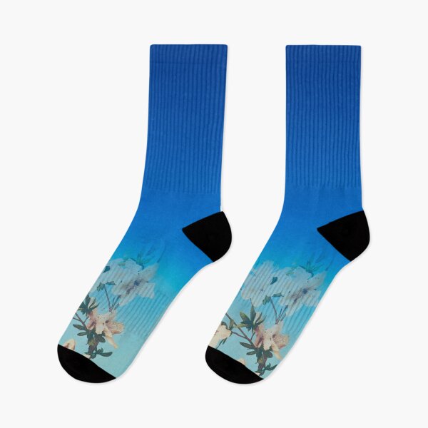 Item preview, Flower branches on blue ombre designed and sold by dana-mie.