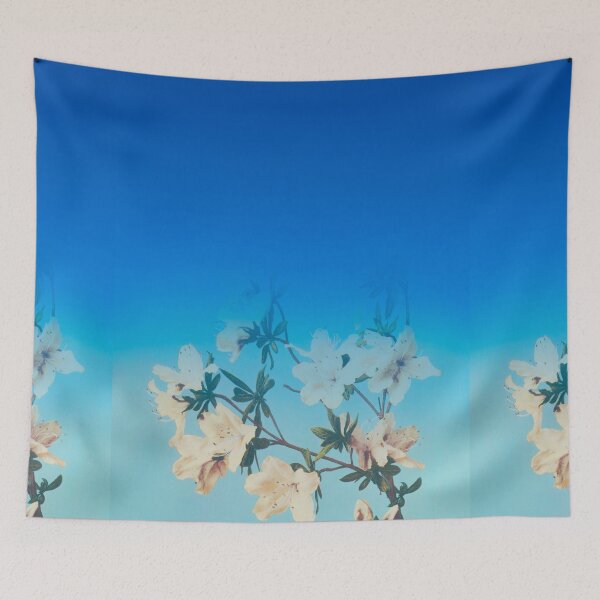 Item preview, Flower branches on blue ombre designed and sold by dana-mie.