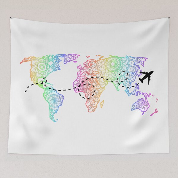 Item preview, mandala world map  designed and sold by riley-blue.
