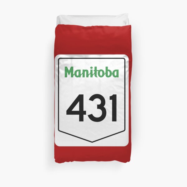 Manitoba Provincial Highway 431 (Area Code 204) Duvet Cover