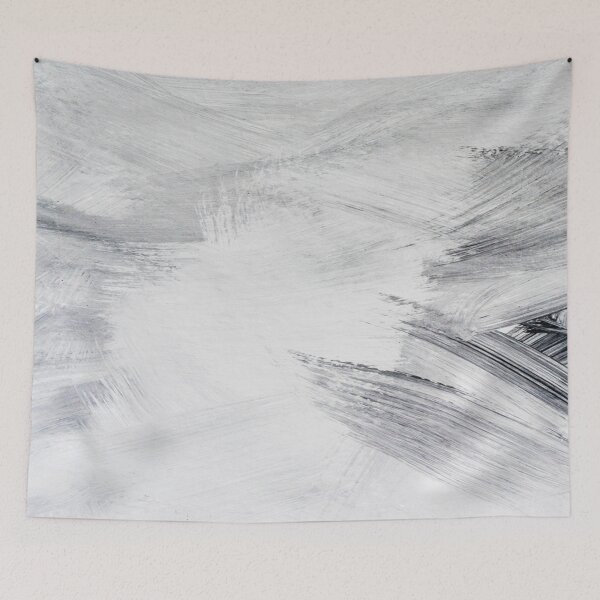Aperçu de l'œuvre Peinture texturée aux traits noirs et blancs créée et vendue par TheWalnut.