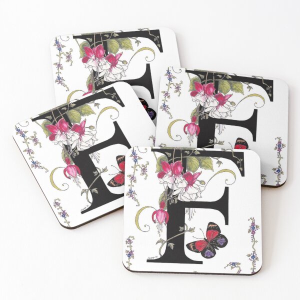 Item preview, F latter in floral designed and sold by aysha Irshad.
