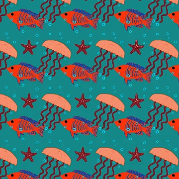 Artwork thumbnail, Underwater pattern by HomeofPatterns