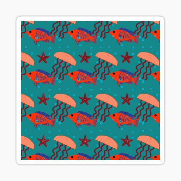 Underwater pattern Sticker