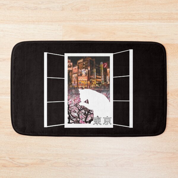 Item preview, Tokyo through the window with a cat designed and sold by Myriala.
