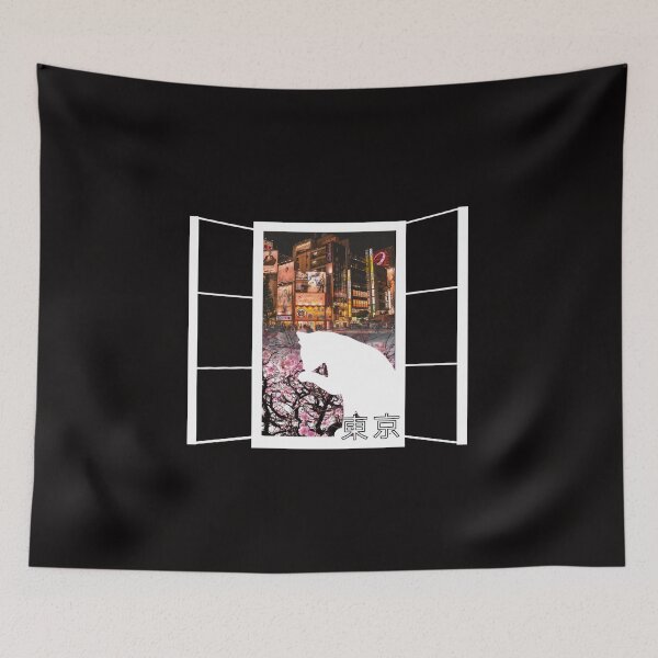 Item preview, Tokyo through the window with a cat designed and sold by Myriala.