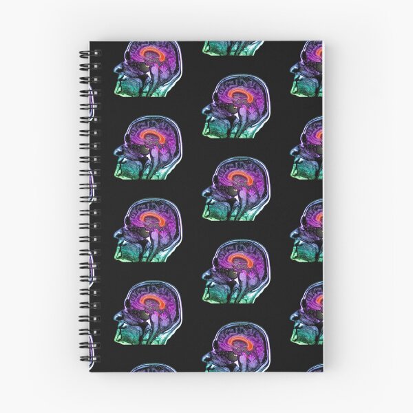 Item preview, Brightly Colored Head and Brain Anatomy MRI Brain Scan designed and sold by ScienceSource.