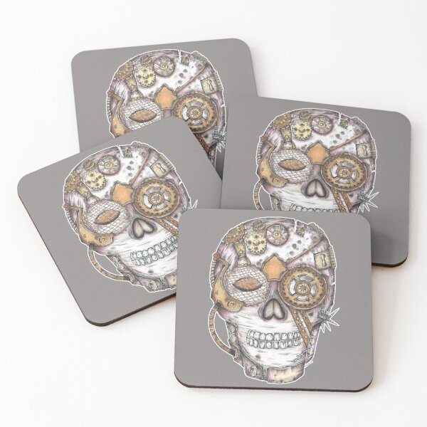 Item preview, Steampunk Skull designed and sold by NuancedEarthArt.