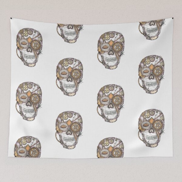Item preview, Steampunk Skull designed and sold by NuancedEarthArt.