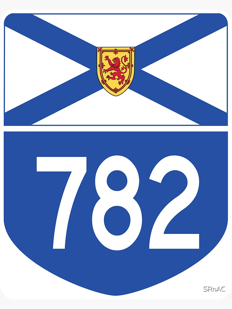 Nova Scotia Provincial Highway 782 Area Code 782 Sticker For Sale