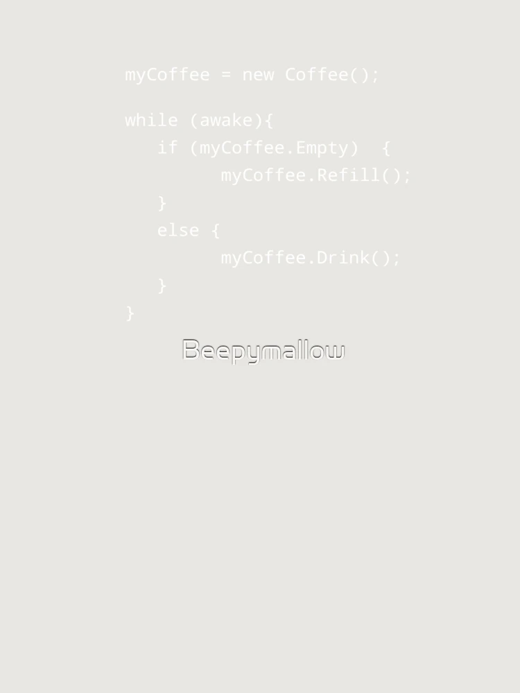 Thumbnail 6 of 6, Premium Oversized Sweatshirt, Programmer Coffee Java Code designed and sold by Beepymallow.