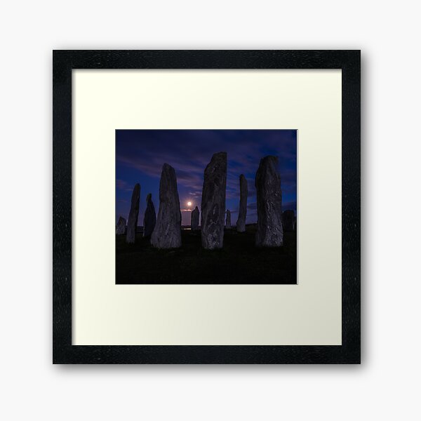 Blue Moon Callanish Framed Art Print