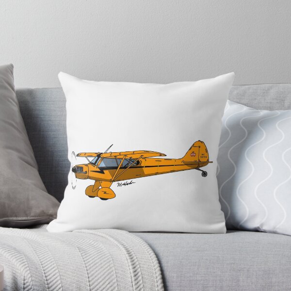 Piper J3 Cub NC38759 Throw Pillow