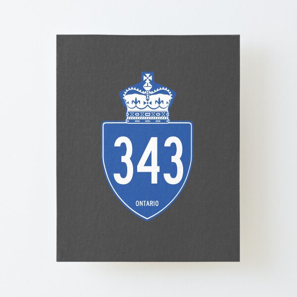 Ontario Provincial Highway 343 (Area Code 343) Canvas Mounted Print