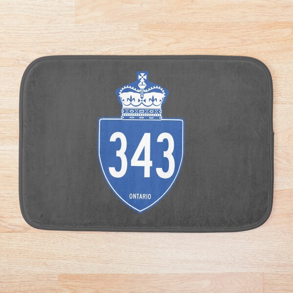 Ontario Provincial Highway 343 (Area Code 343) Bath Mat