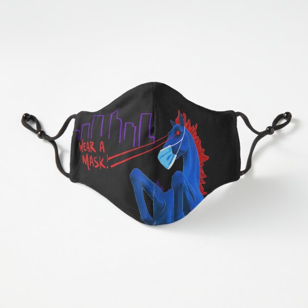 Blucifer Says Wear A Mask! Fitted 3-Layer