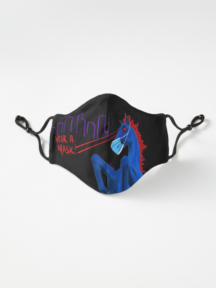 Alternate view of Blucifer Says Wear A Mask! Mask