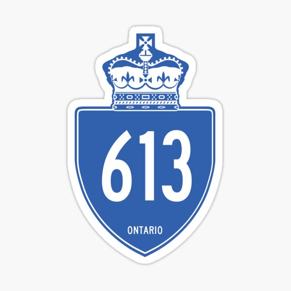 Ontario Provincial Highway 613 (Area Code 613) Sticker