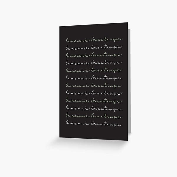 Minimalistic Black - Seasons Greetings - Merry Christmas - Cards and Gifts Greeting Card