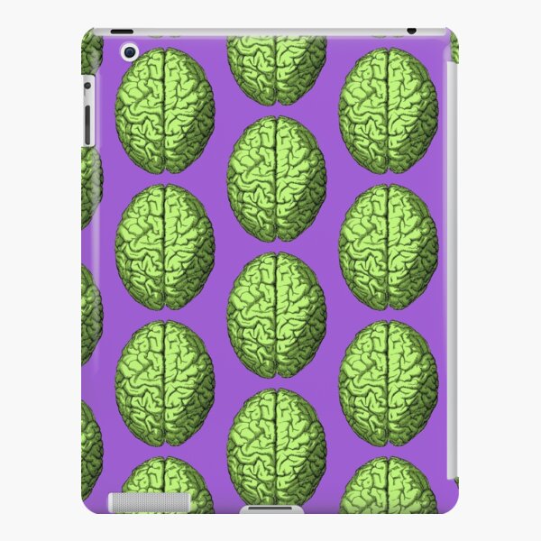 Green Colored Antique Head and Brain Anatomy Illustration iPad Snap Case