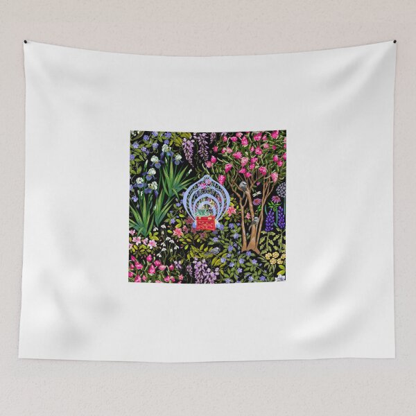 Item preview, Cozy Reading Garden | Blue on Black designed and sold by L Diane Johnson.
