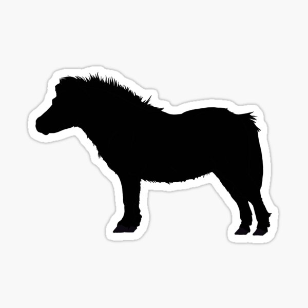 Aperçu de l'œuvre Silhouette de Shetland cheval miniature créée et vendue par ARS Design.
