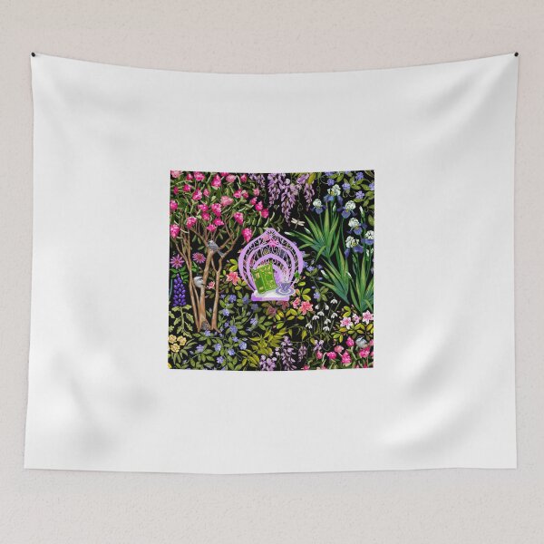 Item preview, Cozy Reading Garden | Lavender on Black designed and sold by L Diane Johnson.