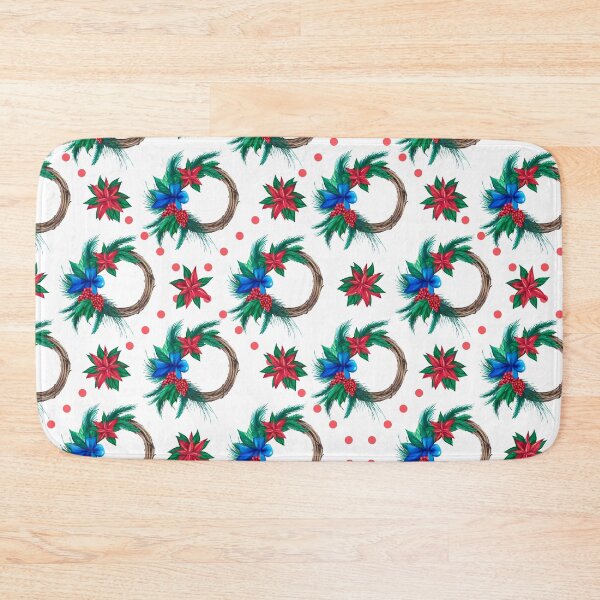 Item preview, Christmas watercolor wreath pattern designed and sold by Dustick.