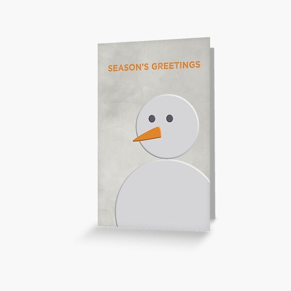 Snow Man - Seasons Greetings - Merry Christmas - Cards and Gifts Greeting Card