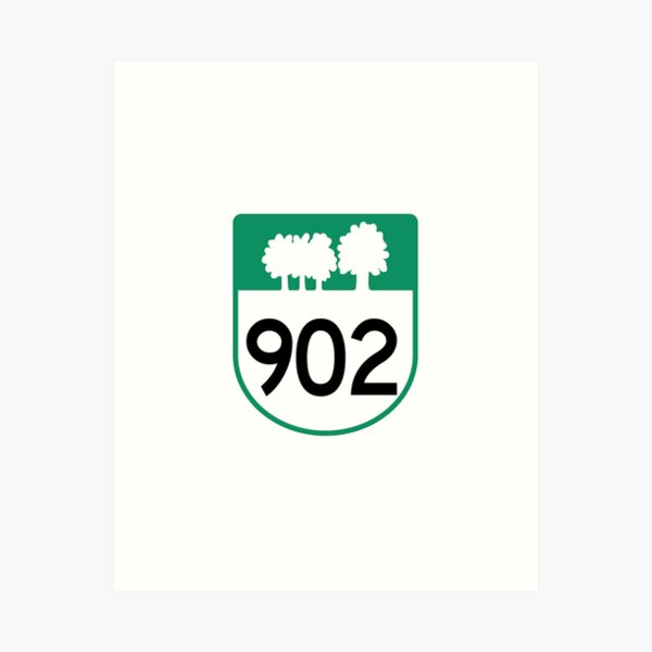 Prince Edward Island Provincial Highway 902 (Area Code 902) Art Print