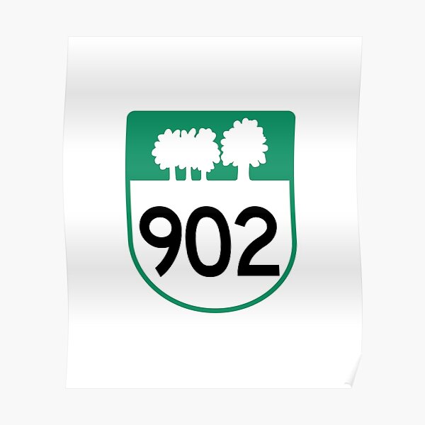 Prince Edward Island Provincial Highway 902 (Area Code 902) Poster