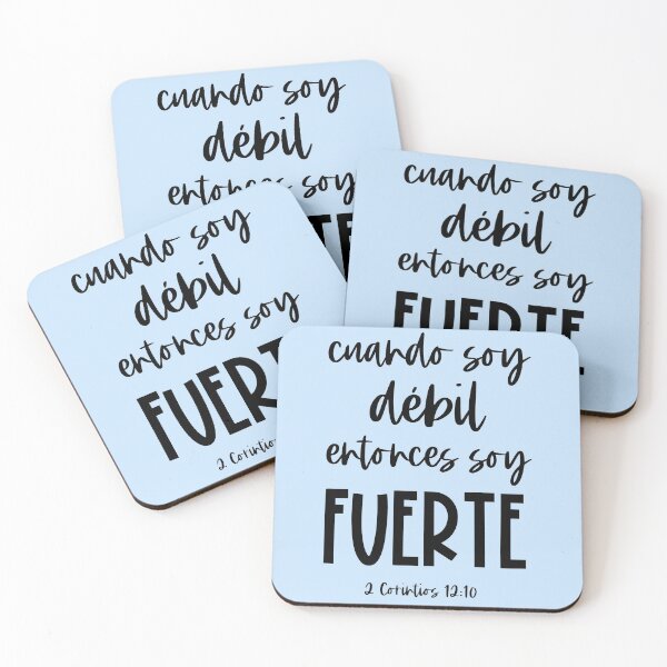 Item preview, Bíblico Cristiano: Cuando soy débil, entonces soy fuerte  (texto negro, español) designed and sold by Ofeefee.