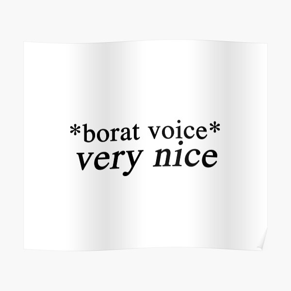 Poster Borat Zitate Redbubble