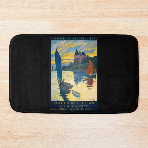 Item preview, retro Plages de l Ocean designed and sold by CorasPosters.