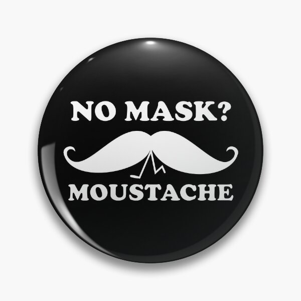 Item preview, Funny moustache pun! No Mask? Must Dash (Dark mode) designed and sold by Deegital18.