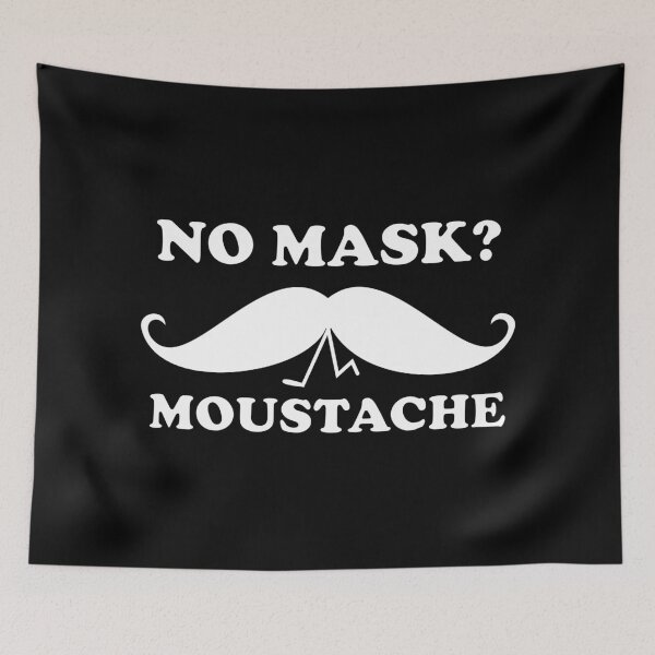 Item preview, Funny moustache pun! No Mask? Must Dash (Dark mode) designed and sold by Deegital18.