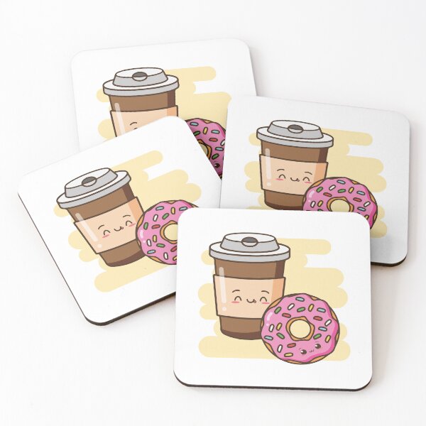 Item preview, Kawaii Coffee and Donut designed and sold by Clarissa-Castle.