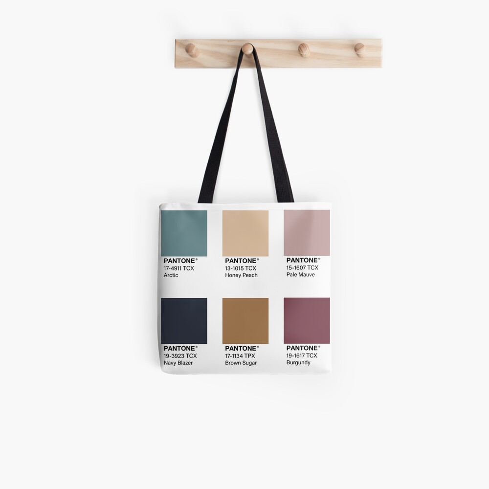 Berry Beige And Blue Pantone Color Swatch Pack Tote Bag By Jadeillustrates Redbubble