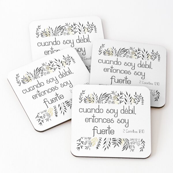 Item preview, Bíblico Cristiano: Cuando soy débil, entonces soy fuerte (texto negro, español) designed and sold by Ofeefee.