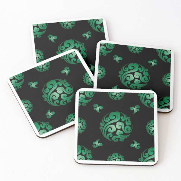 Item preview, Asian Cloud Pattern Chinese Cloud Black and Green Burst Design designed and sold by Reeks808.