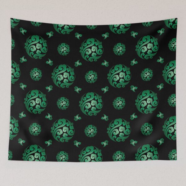 Item preview, Asian Cloud Pattern Chinese Cloud Black and Green Burst Design designed and sold by Reeks808.