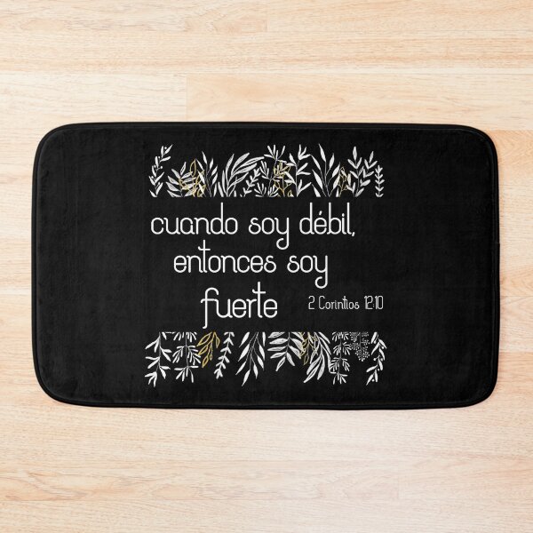 Item preview, Bíblico Cristiano: Cuando soy débil, entonces soy fuerte (texto blanco, español) designed and sold by Ofeefee.