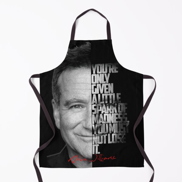 Item preview, Black and white Robin Williams quote. designed and sold by Enea Kelo.