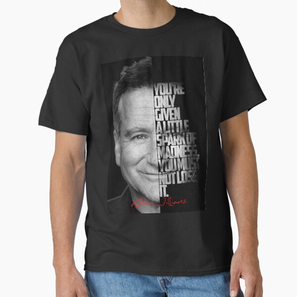 Artikel-Vorschau von Schwarz-weißes Zitat von Robin Williams., designt und verkauft von eneakelo777.