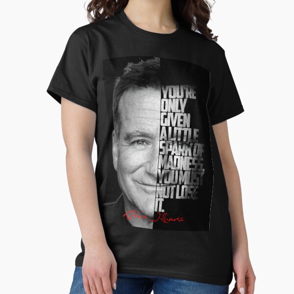 Artikel-Vorschau von Schwarz-weißes Zitat von Robin Williams., designt und verkauft von eneakelo777.