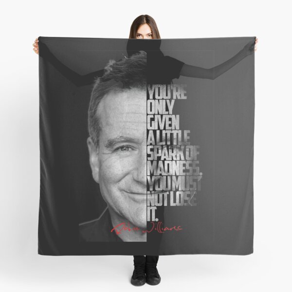 Artikel-Vorschau von Schwarz-weißes Zitat von Robin Williams., designt und verkauft von eneakelo777.