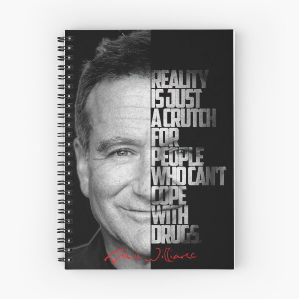 Item preview, Black and white Robin Williams quote. designed and sold by Enea Kelo.