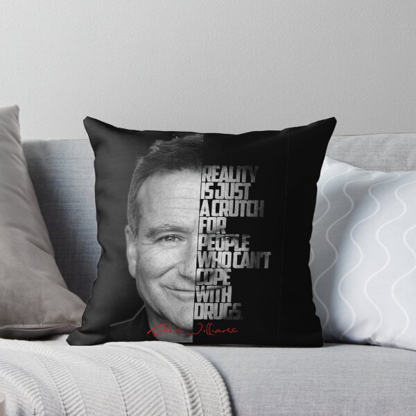 Artikelvorschau, Black and white Robin Williams quote. entworfen und verkauft von Enea Kelo.
