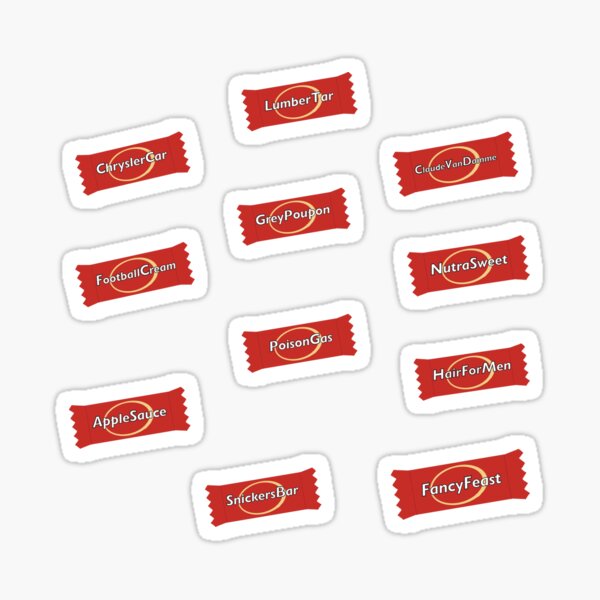 Andy Bernard KitKat Candy Bar Names The Office Sticker Pack