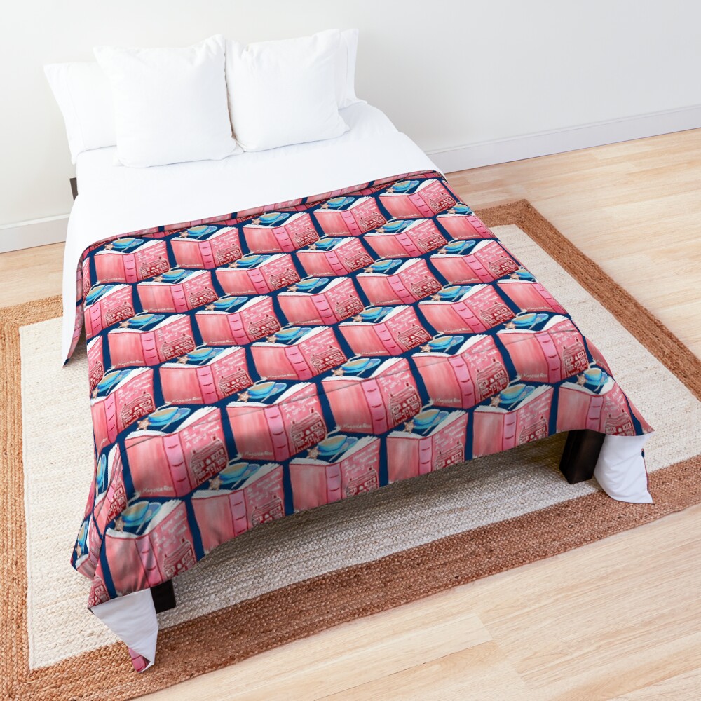 Cozy reading with a spiced latte and gingerbread star Comforter